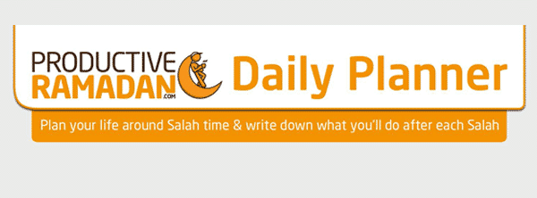 Productive Ramadan Daily Planner | ProductiveMuslim