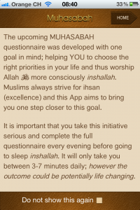 Islamic/Muslim iPhone app "Muhasabah" review - Productive Muslim
