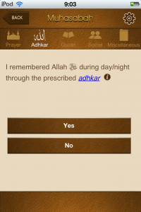 Islamic/Muslim iPhone app "Muhasabah" review - Productive Muslim 