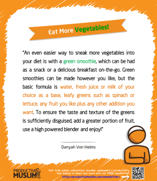 Eat More Vegetables | Inspirational Islamic Quotes on Productivity | Productive Muslim